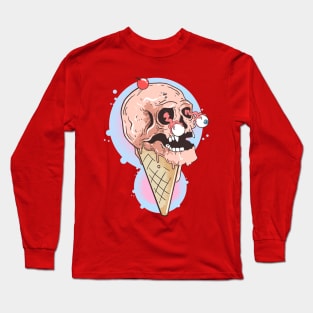 Skull Cherry Ice cream Long Sleeve T-Shirt